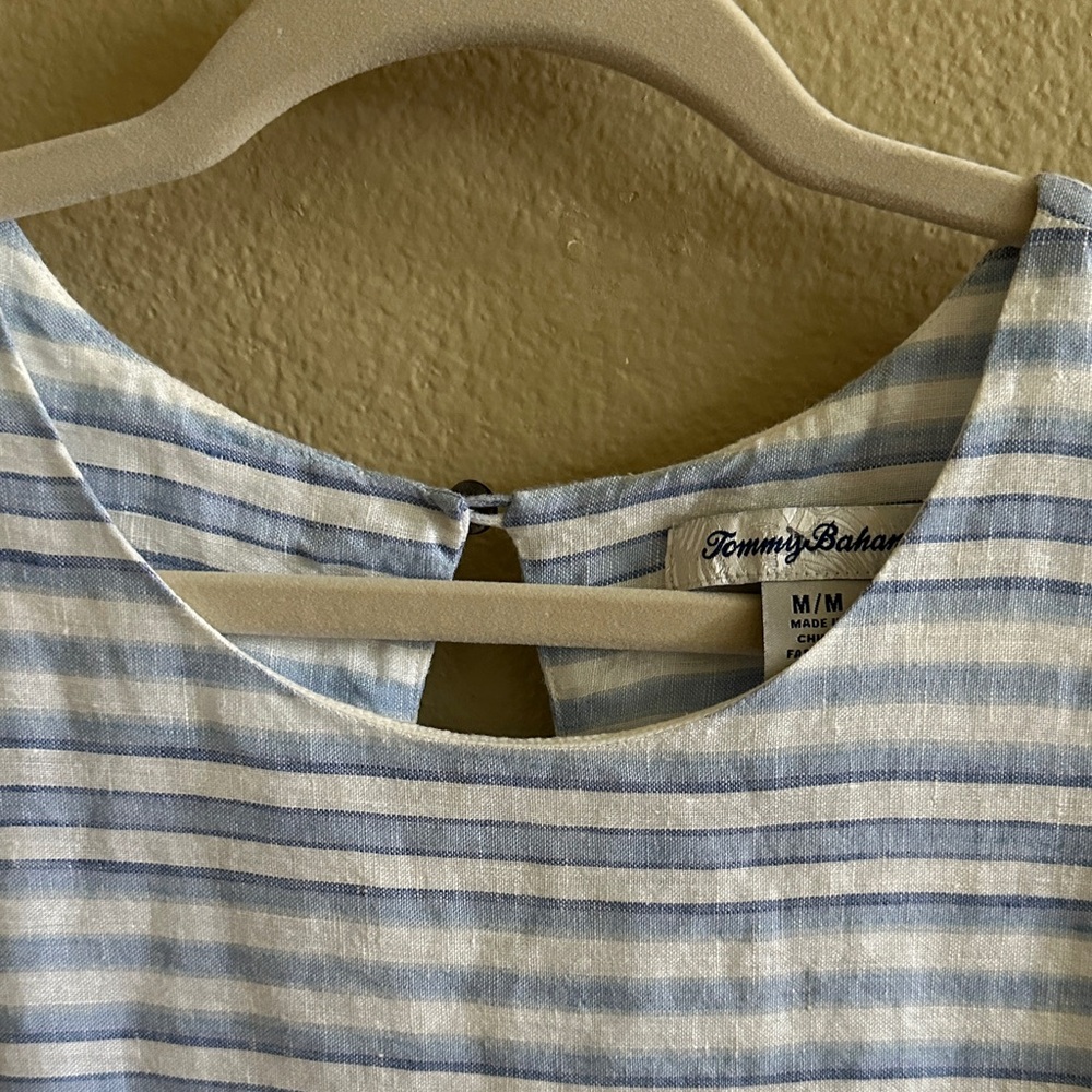 Tommy Bahama Blue and White Striped Midi Dress - Picture 2 of 5
